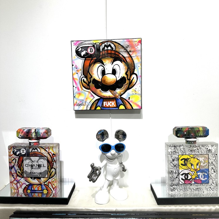▷ Mario, what the fuck! by Patrick Cornée, 2023, Painting