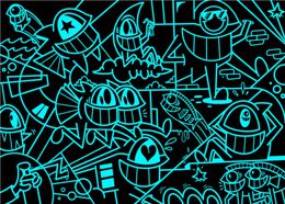Happy Holidays - Blue/Black, El Pez