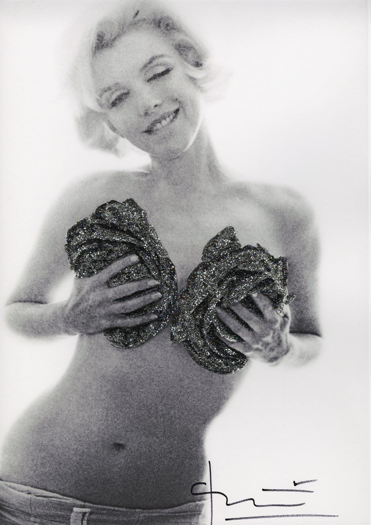 Bert Stern, Marilyn Black silver wink roses Bert Stern, Marilyn Black silver wink roses