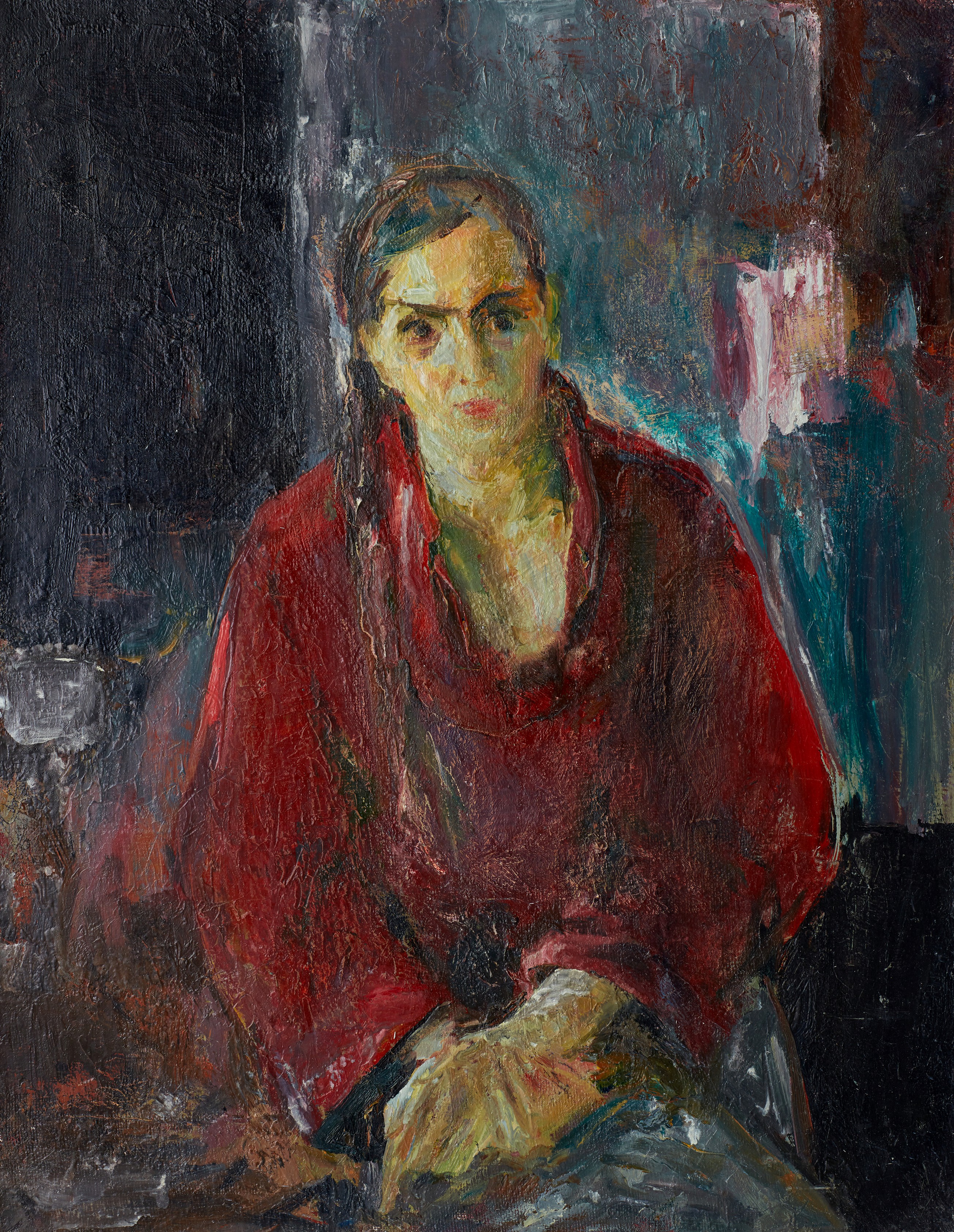 Zakhar Shevchuk, Alenka (Portrait in Red) Zakhar Shevchuk, Alenka (Portrait in Red)