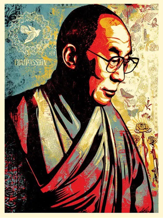Shepard Fairey (Obey), Dalai Lama Compassion Shepard Fairey (Obey), Dalai Lama Compassion