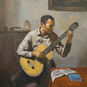 Painting, Le guitariste, Pierre Sojo
