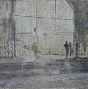 Painting, Gare du Nord. L'effacement et l'arrêt, Michel Bianconi