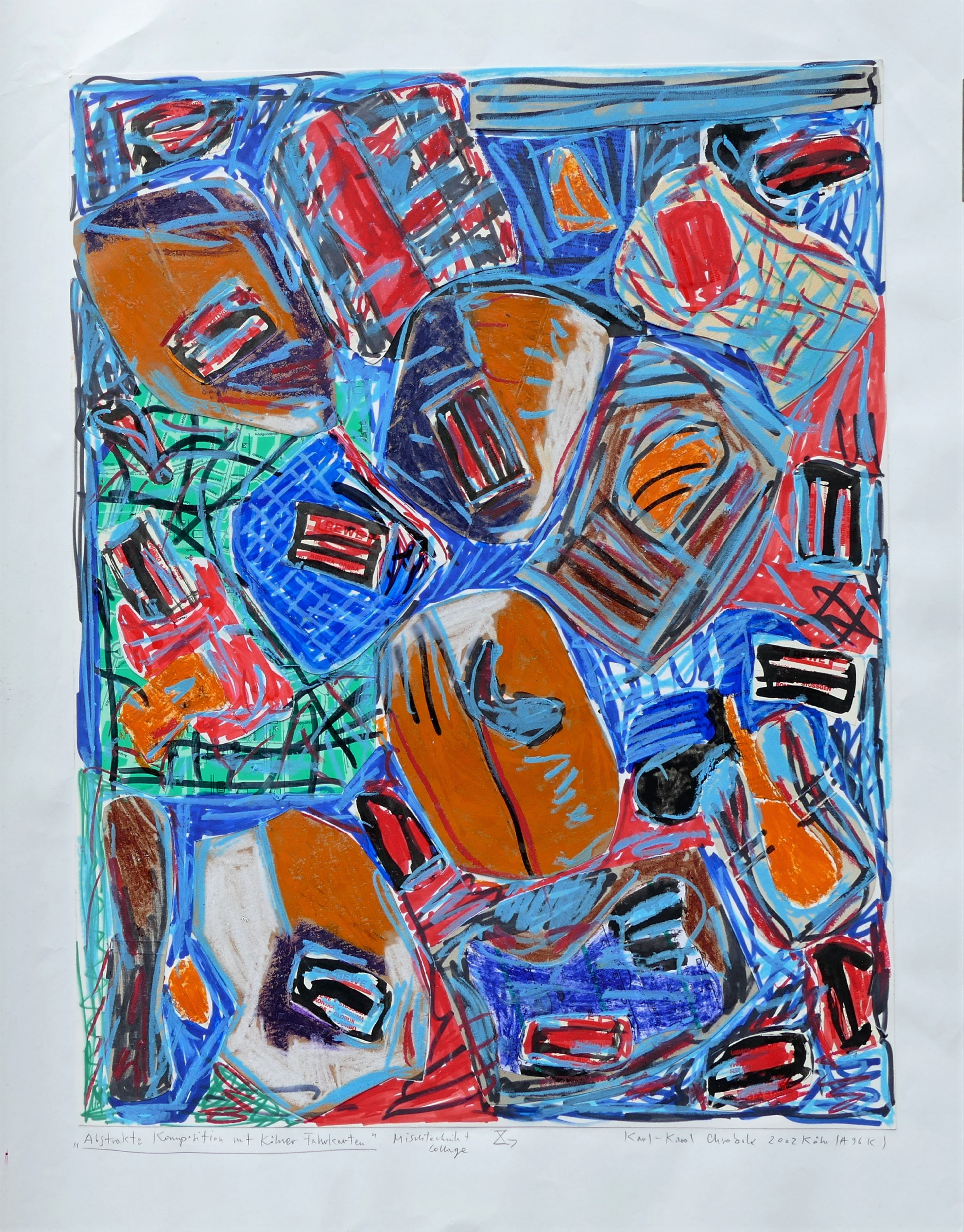 Karl-Karol Chrobok, Abstract composition with Cologne tickets Karl-Karol Chrobok, Abstract composition with Cologne tickets