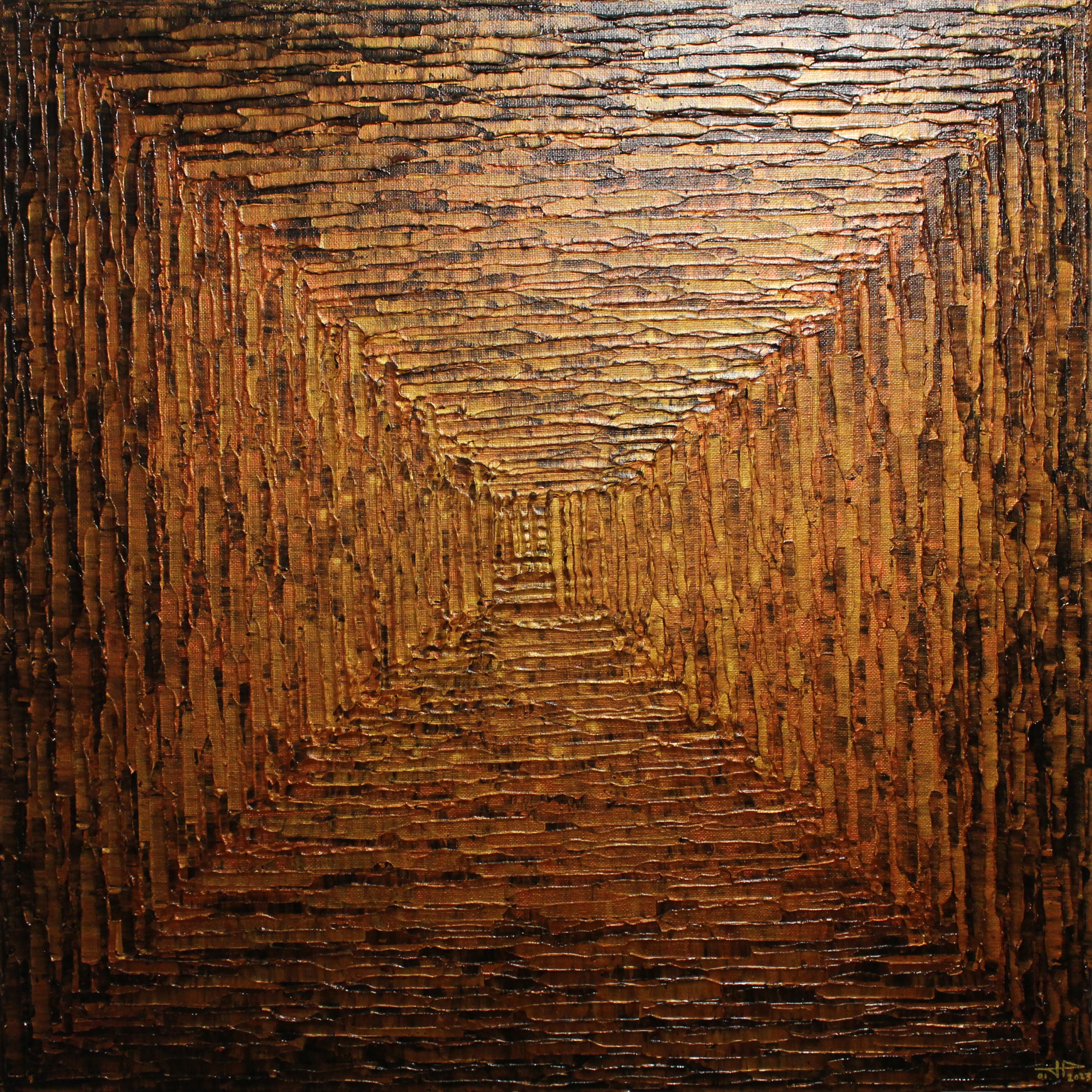 Jonathan Pradillon, Dégradé carré or marron Jonathan Pradillon, Dégradé carré or marron