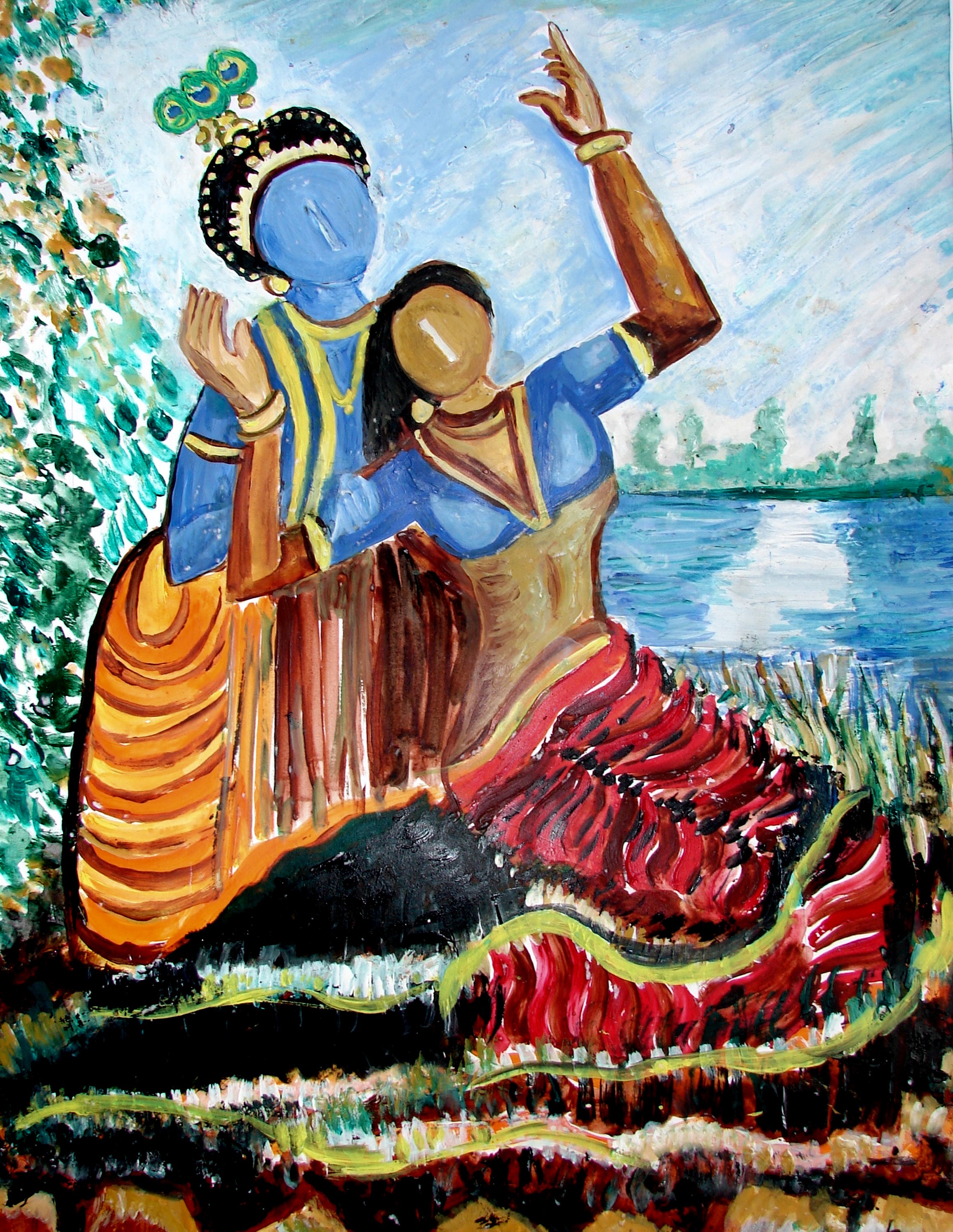 Anand Manchiraju, Krishna playing with radha Anand Manchiraju, Krishna playing with radha