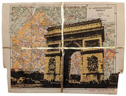 Miniature Paris, Arc de Triomphe, Gold, Angela Morris-Winmill