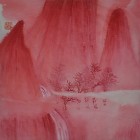 Gemälde, Autumn mountains, Zhize Lv