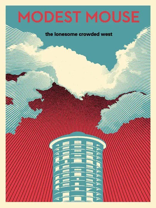 Shepard Fairey (Obey), Modest Mouse The Lonesome Crowded - West Tower Shepard Fairey (Obey), Modest Mouse The Lonesome Crowded - West Tower
