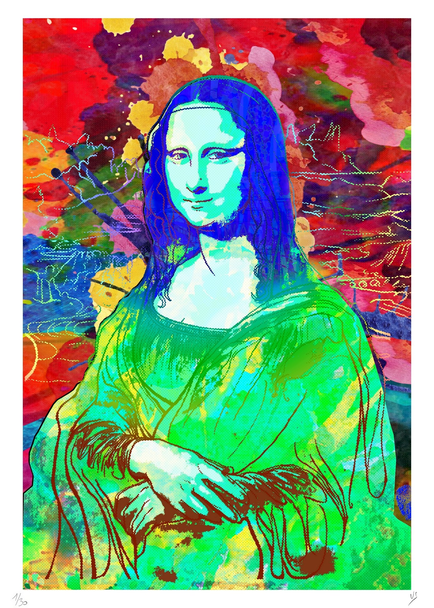 Vincent Sabatier, Sérigraphie Mona Lisa II Vincent Sabatier, Sérigraphie Mona Lisa II