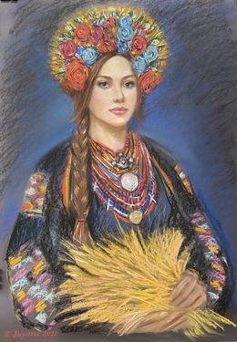 Peinture, Ukrainian woman, Pavlo Marinets