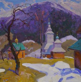 Gemälde, Church in the Synevyrska Polyana, Victor Onyshchenko