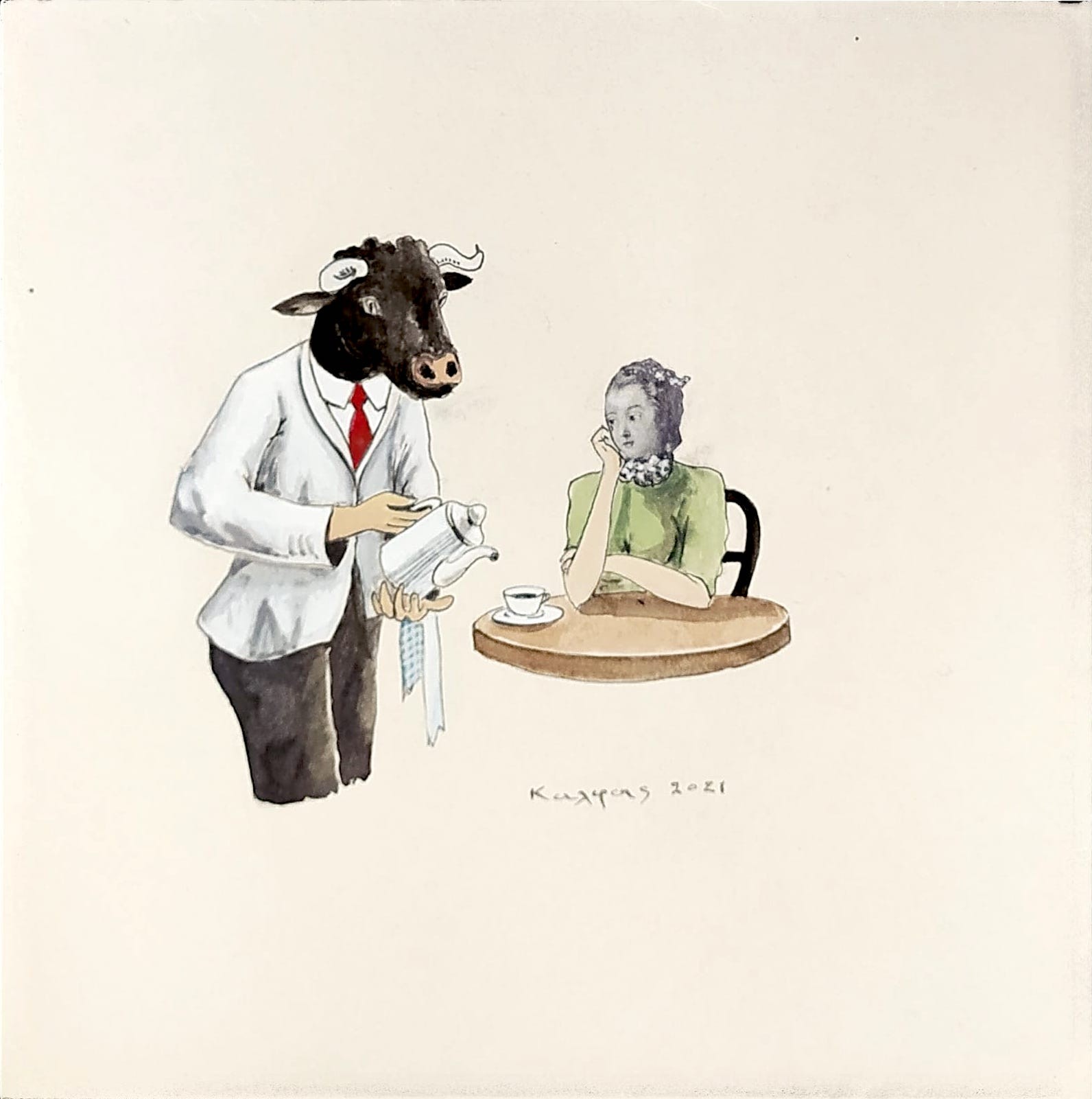 Christos Kalfas, Sans titre (tea time) Christos Kalfas, Sans titre (tea time)