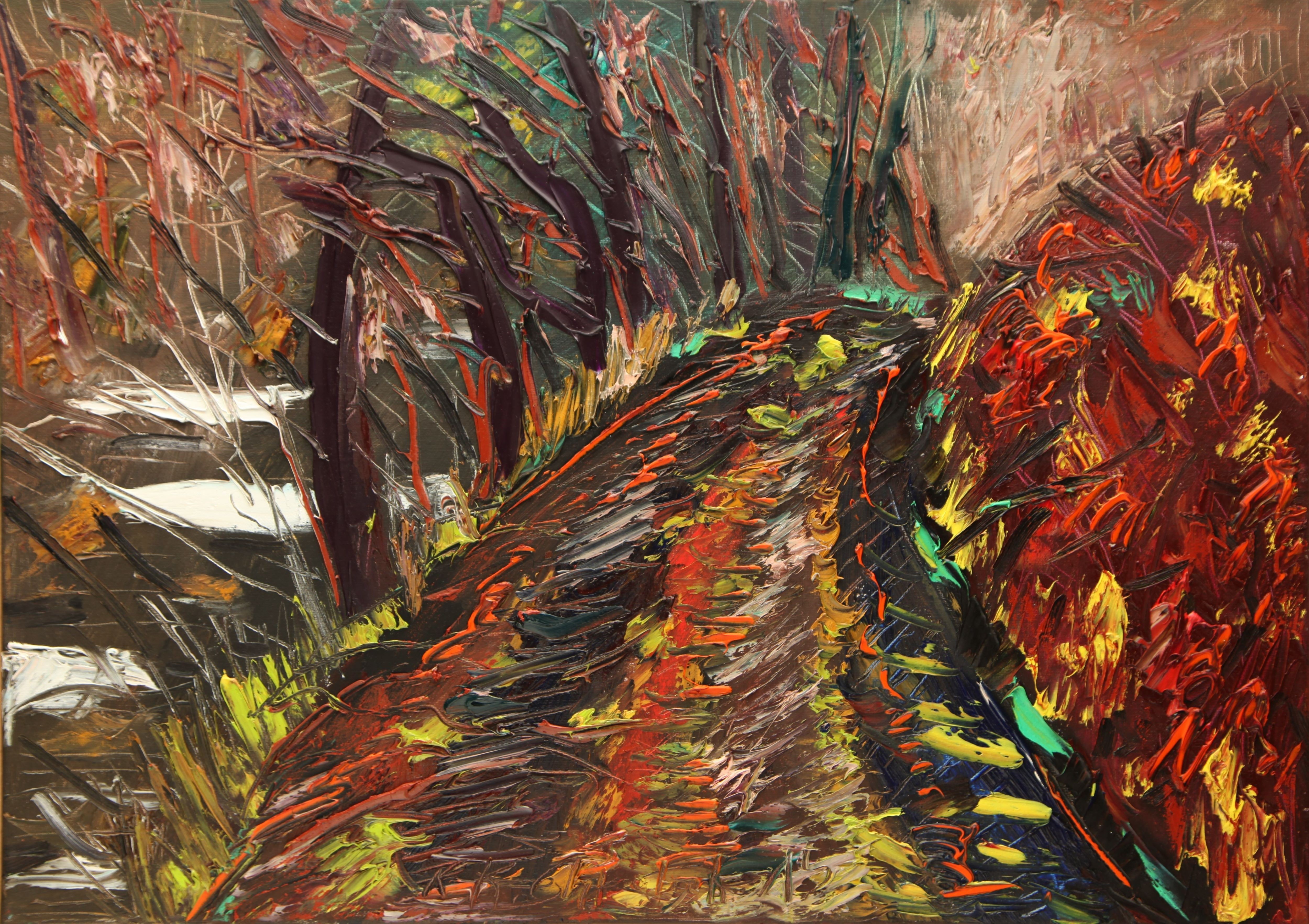 Karl-Karol Chrobok, Late autumn - path in the forest / Nocturno Karl-Karol Chrobok, Late autumn - path in the forest / Nocturno