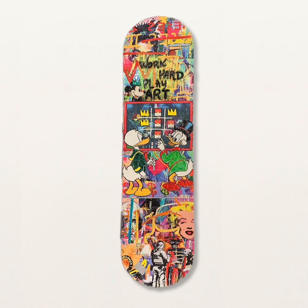 Haim Zanzouri, Art is the answer - Skateboard Art - Hand Made Haim Zanzouri, Art is the answer - Skateboard Art - Hand Made