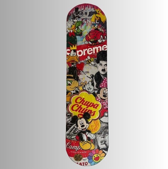 Haim Zanzouri, Chup’art Chups - Skateboard Art - Hand Made Haim Zanzouri, Chup’art Chups - Skateboard Art - Hand Made