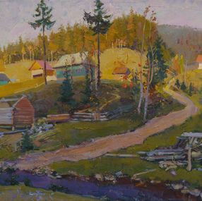 Gemälde, Evening in the mountains, Victor Onyshchenko