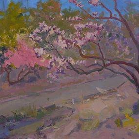 Gemälde, Flowering magnolias, Victor Onyshchenko