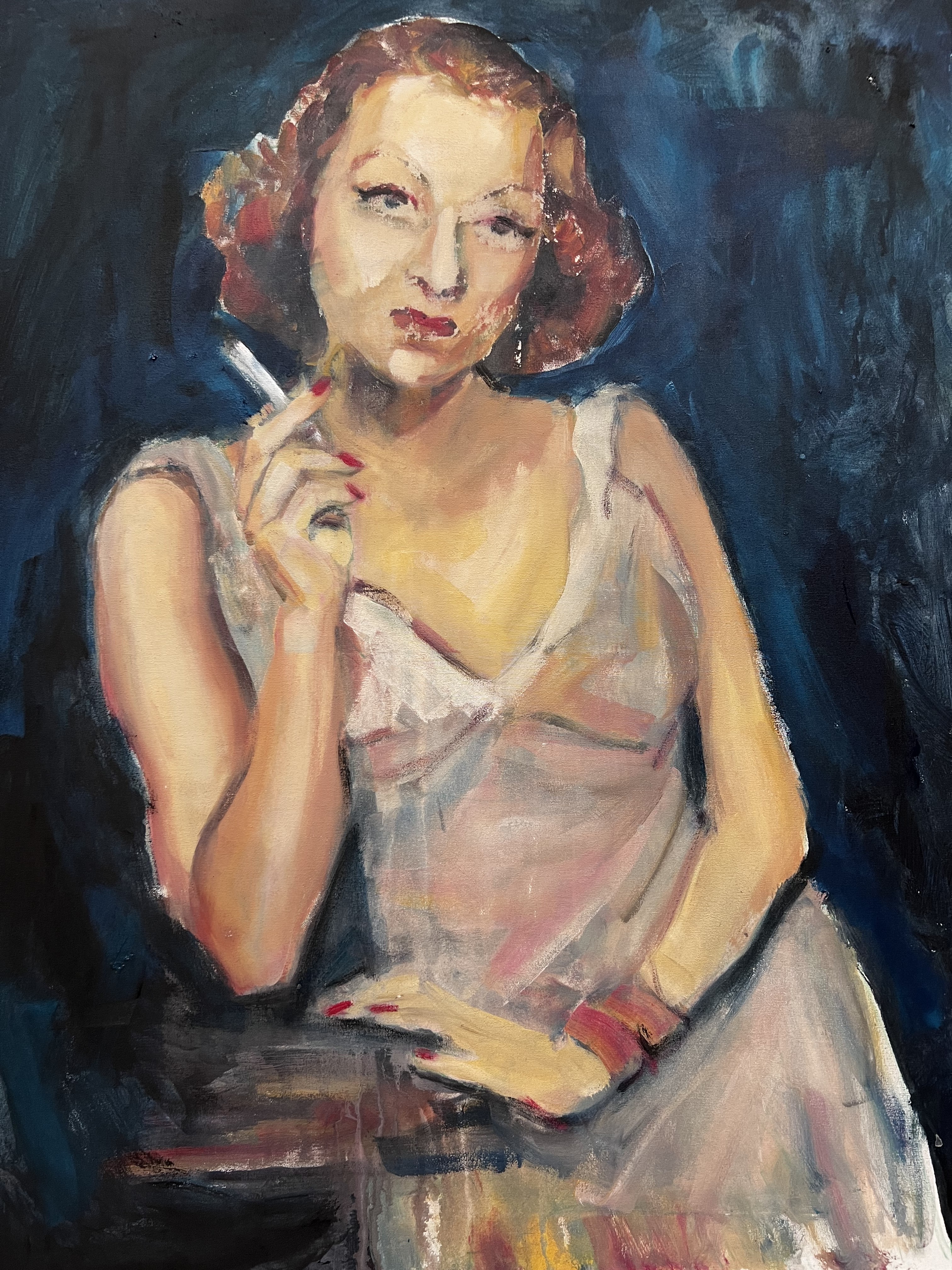 Liubou Sas, Woman with cigarette Liubou Sas, Woman with cigarette