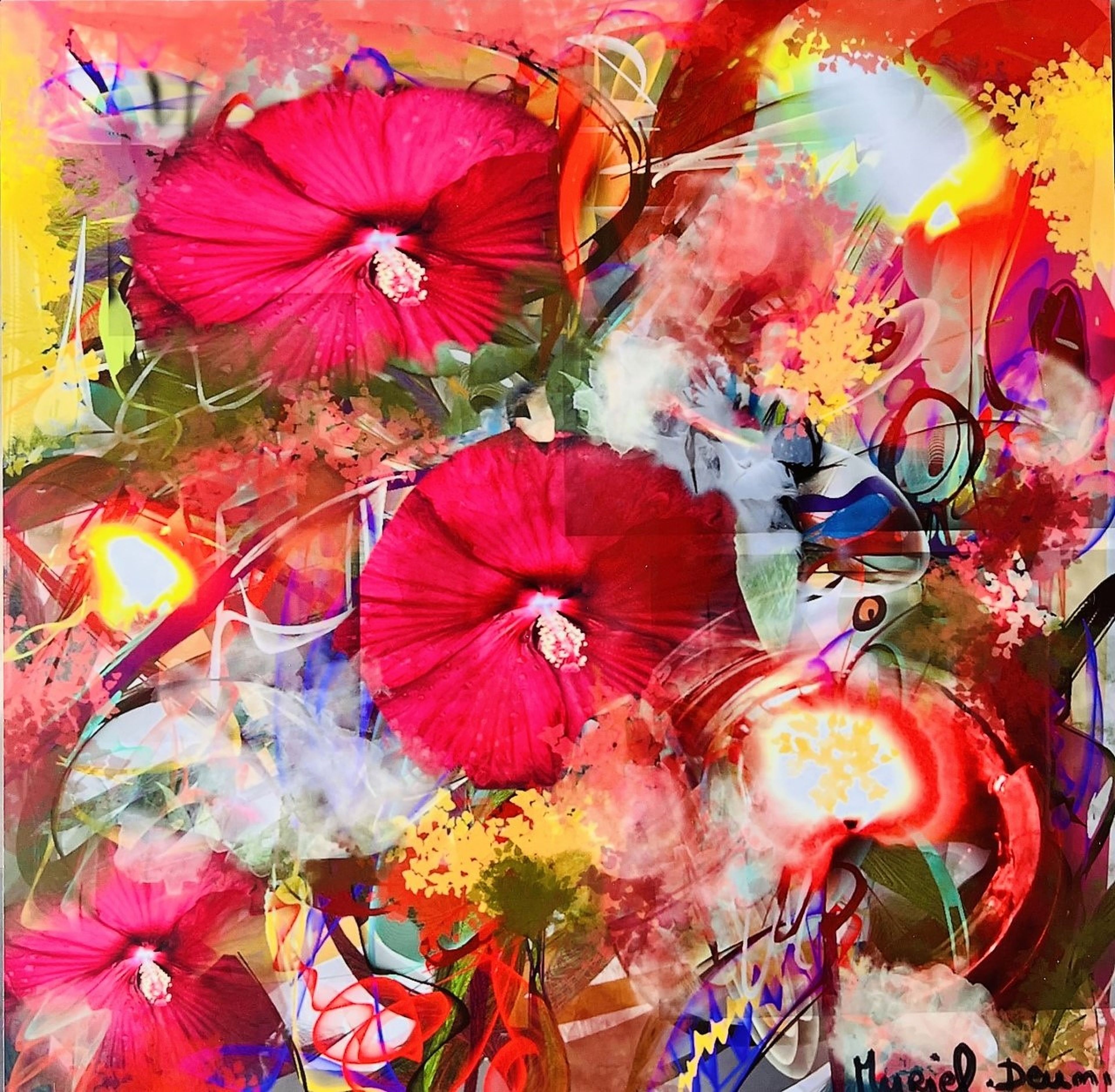 Muriel Deumie, Collage fleurs Muriel Deumie, Collage fleurs