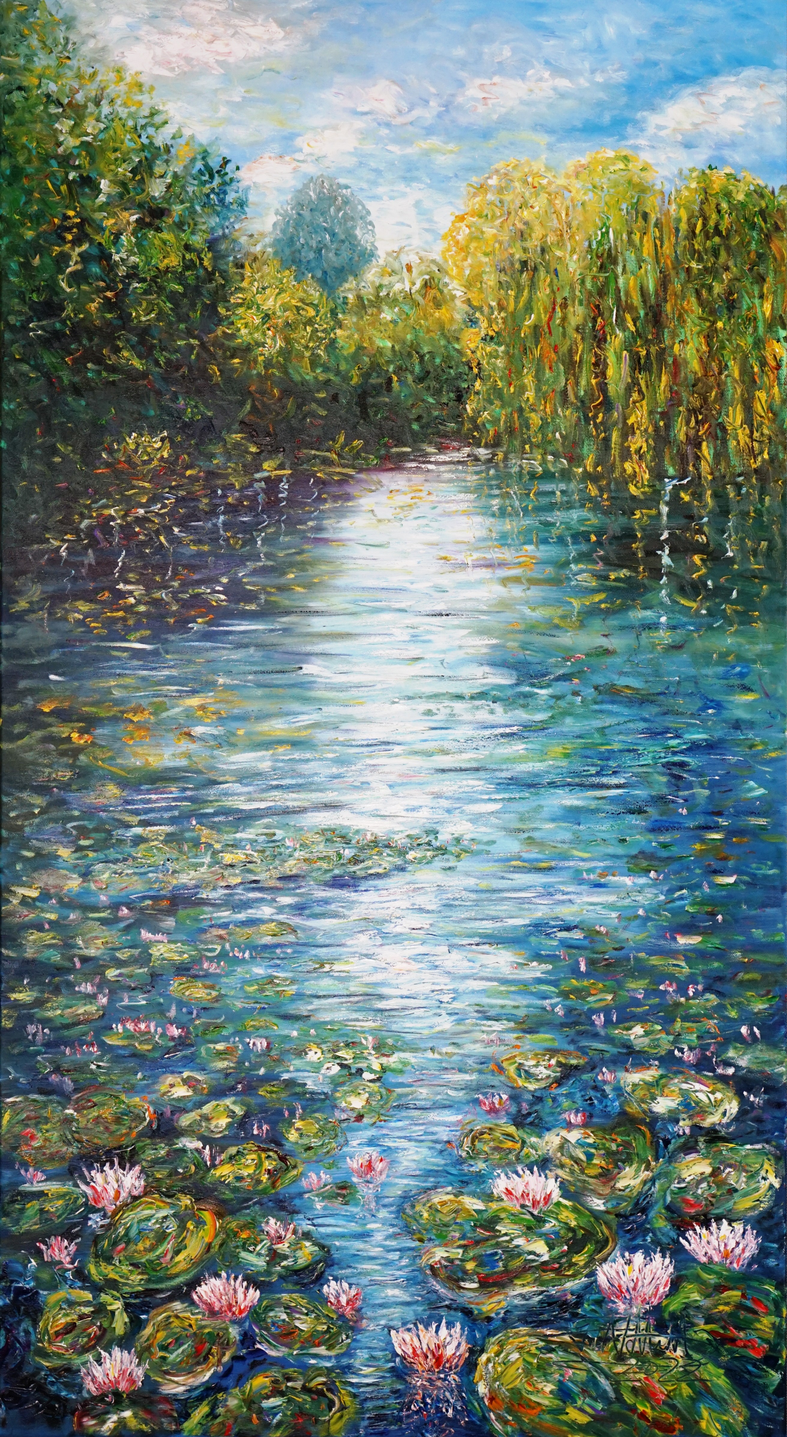 Peter Nottrott, Magical Water Lilies L 1 / Oil Peter Nottrott, Magical Water Lilies L 1 / Oil