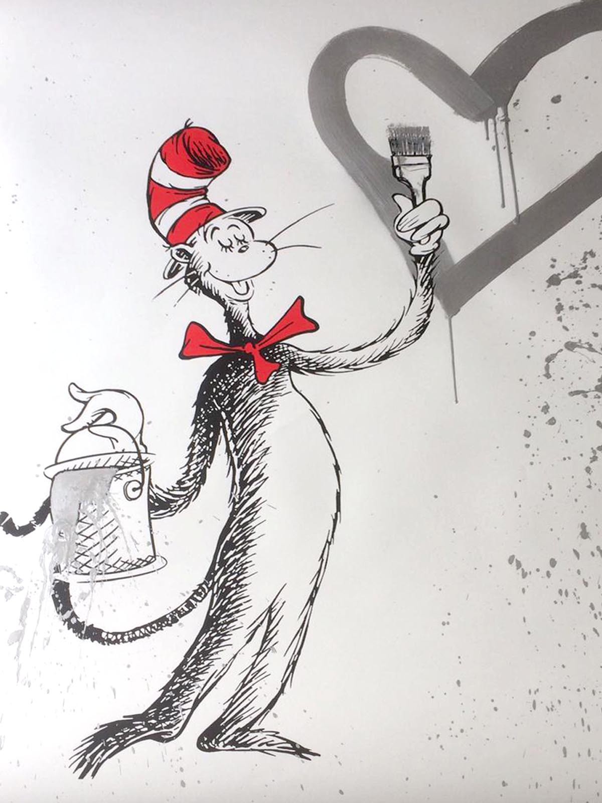 Mr Brainwash, The Cat And The Heart (Silver) Mr Brainwash, The Cat And The Heart (Silver)