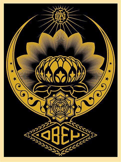 Shepard Fairey (Obey), Lotus Ornament - Gold Shepard Fairey (Obey), Lotus Ornament - Gold
