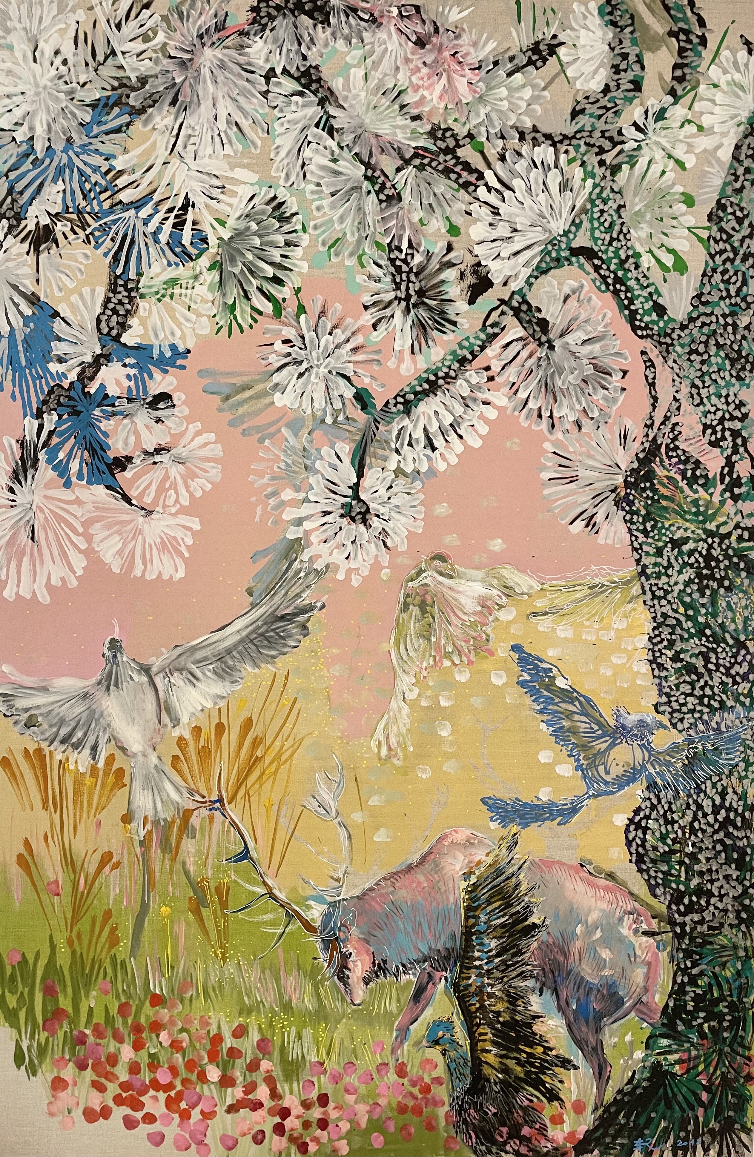 Elzbieta Radziwill, Le cerf et les oiseaux Elzbieta Radziwill, Le cerf et les oiseaux