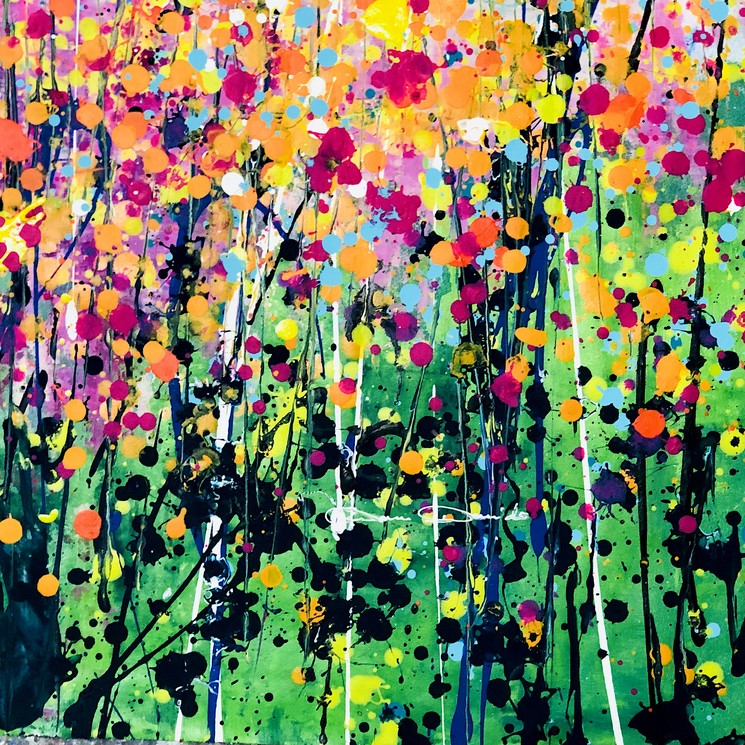 Dam Domido, Flowers by D D, Painting on canvas