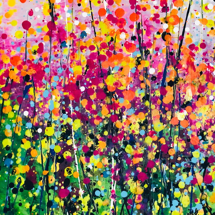 Dam Domido, Flowers by D D, Painting on canvas