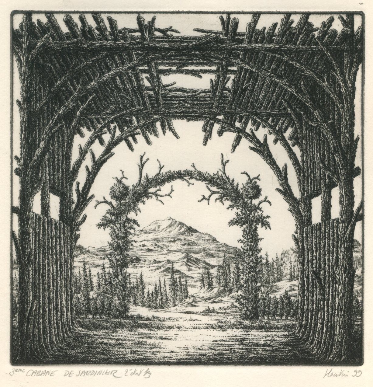 François Houtin, Troisième cabane de jardinier (deuxième état) François Houtin, Troisième cabane de jardinier (deuxième état)