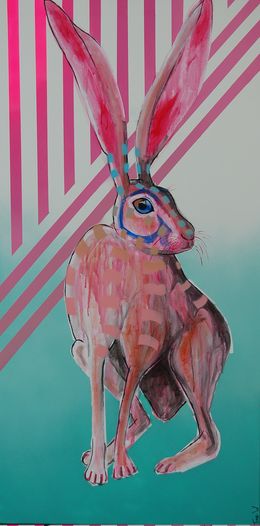 Startled jack rabbit, Tine Wermuth