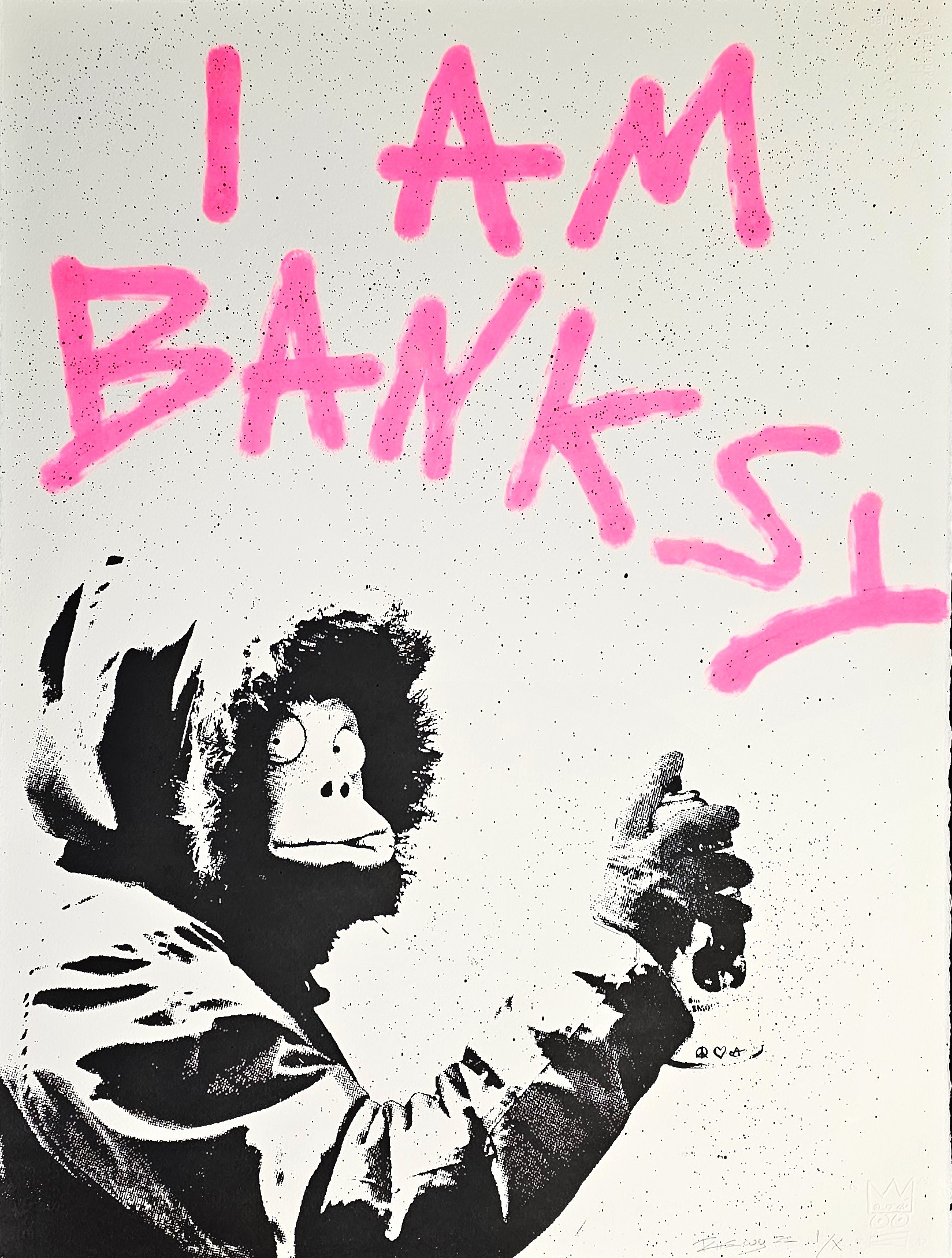 Tchewy22, I am Banksy (fluo pink) Tchewy22, I am Banksy (fluo pink)