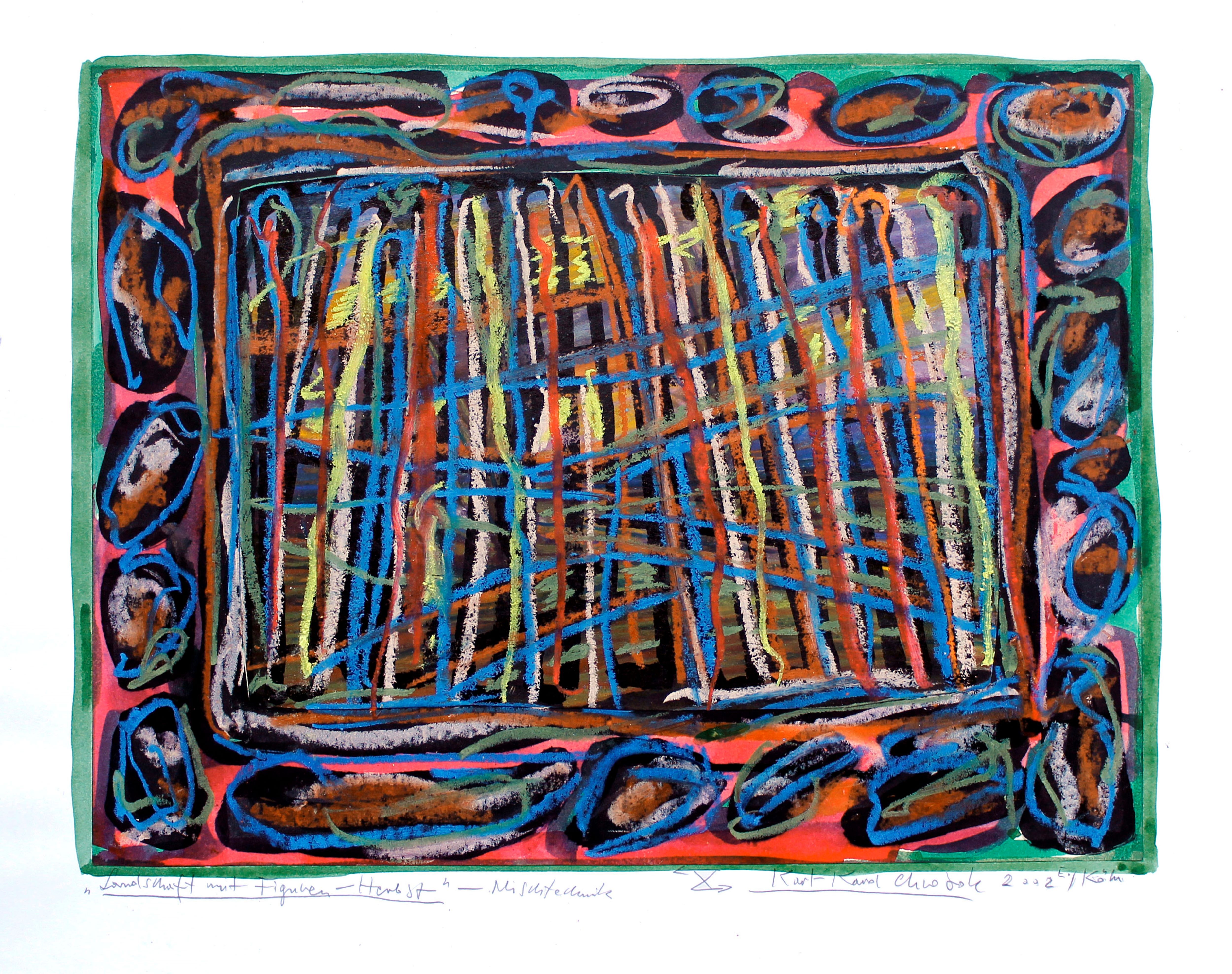 Karl-Karol Chrobok, Landscape with figures - autumn Karl-Karol Chrobok, Landscape with figures - autumn