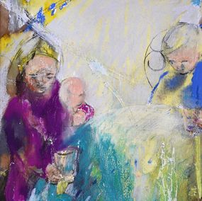 Peinture, Goûter au jardin 2, Emmanuelle Tenailleau