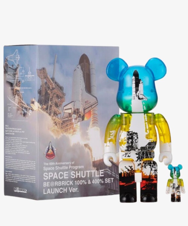 ▷ 100%/400% Bearbrick Space Shuttle (40th Anniversary) by