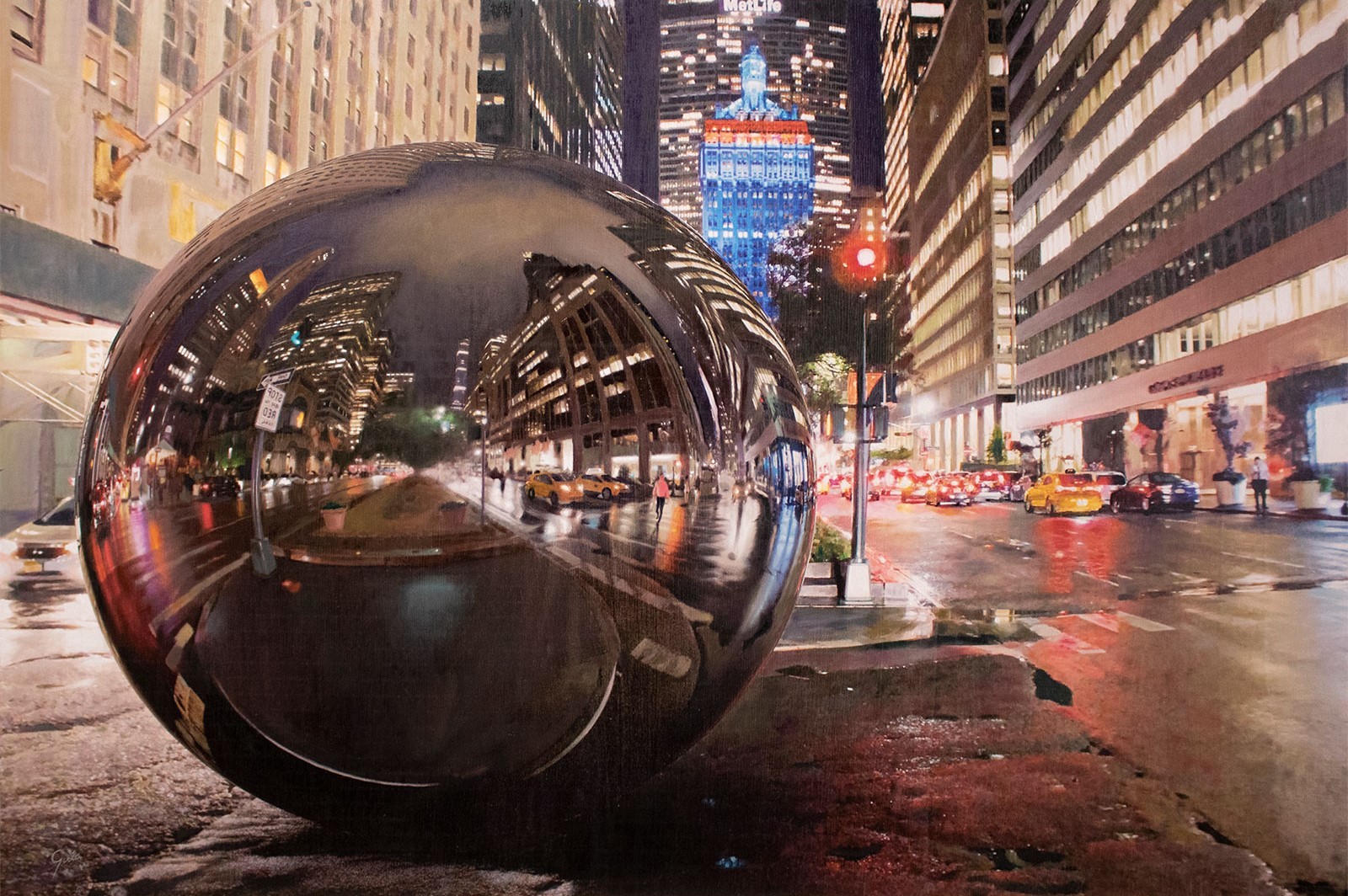 Miguel Guía, Gicleé City's soul reflection NY NIGHT 2 Miguel Guía, Gicleé City's soul reflection NY NIGHT 2