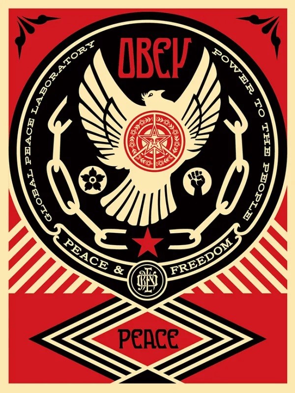 Shepard Fairey (Obey), Peace & freedom dove Shepard Fairey (Obey), Peace & freedom dove