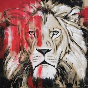 Gemälde, Lion #22 - Big cat, Stefanie Rogge