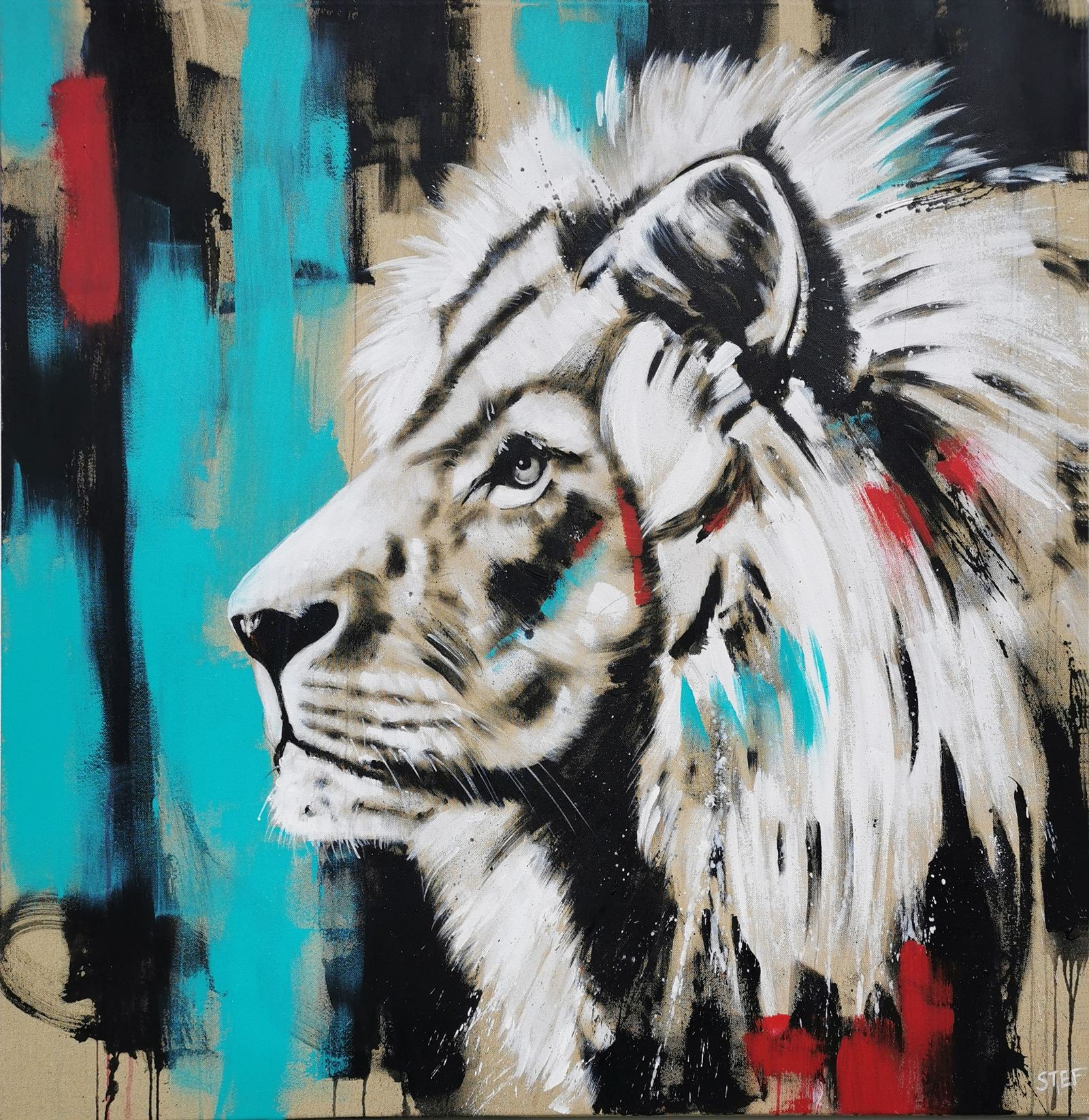 Stefanie Rogge, Lion #21 - Series big cat Stefanie Rogge, Lion #21 - Series big cat