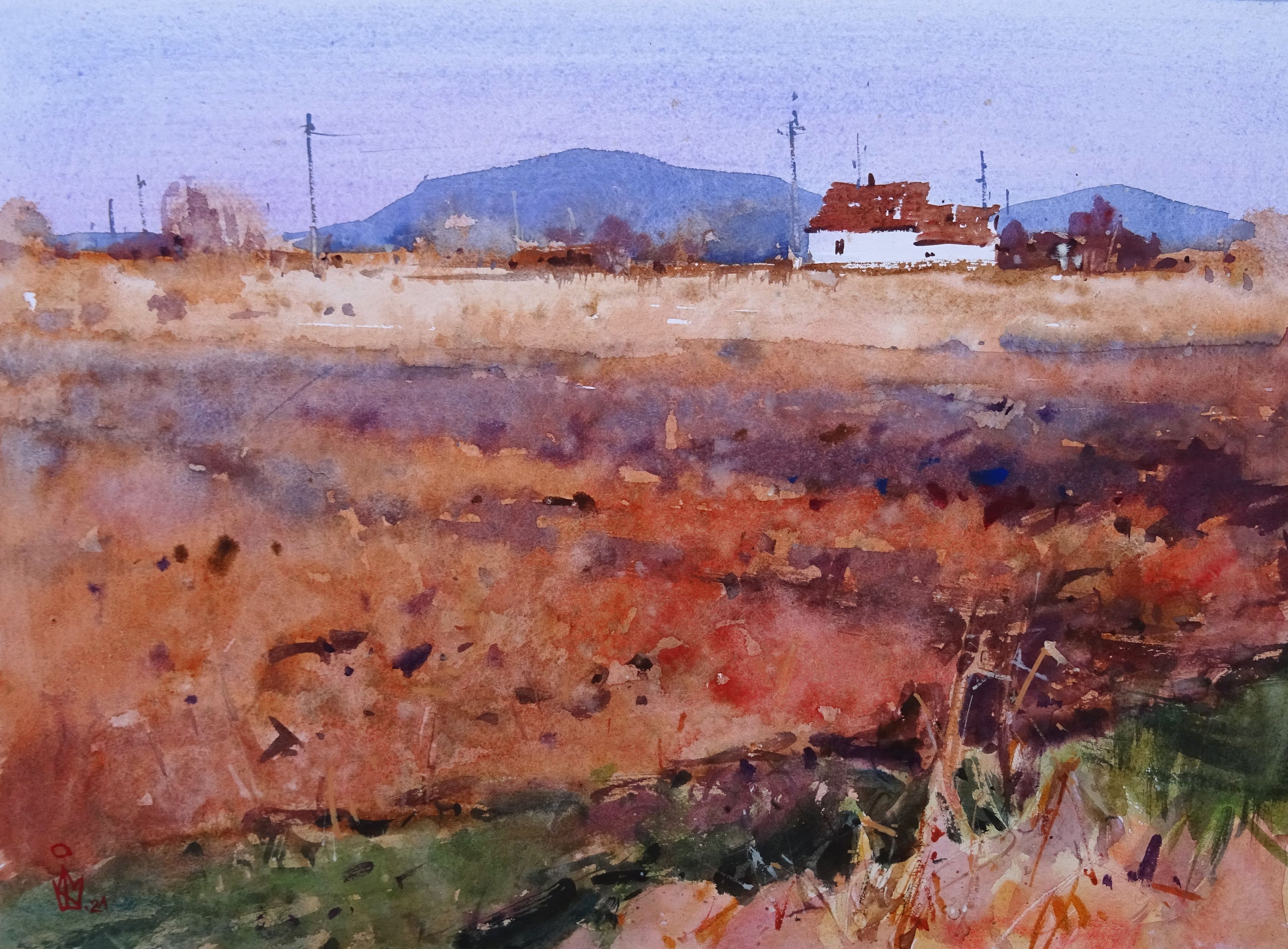Maksym Kisilov, There is a hut behind the village Maksym Kisilov, There is a hut behind the village