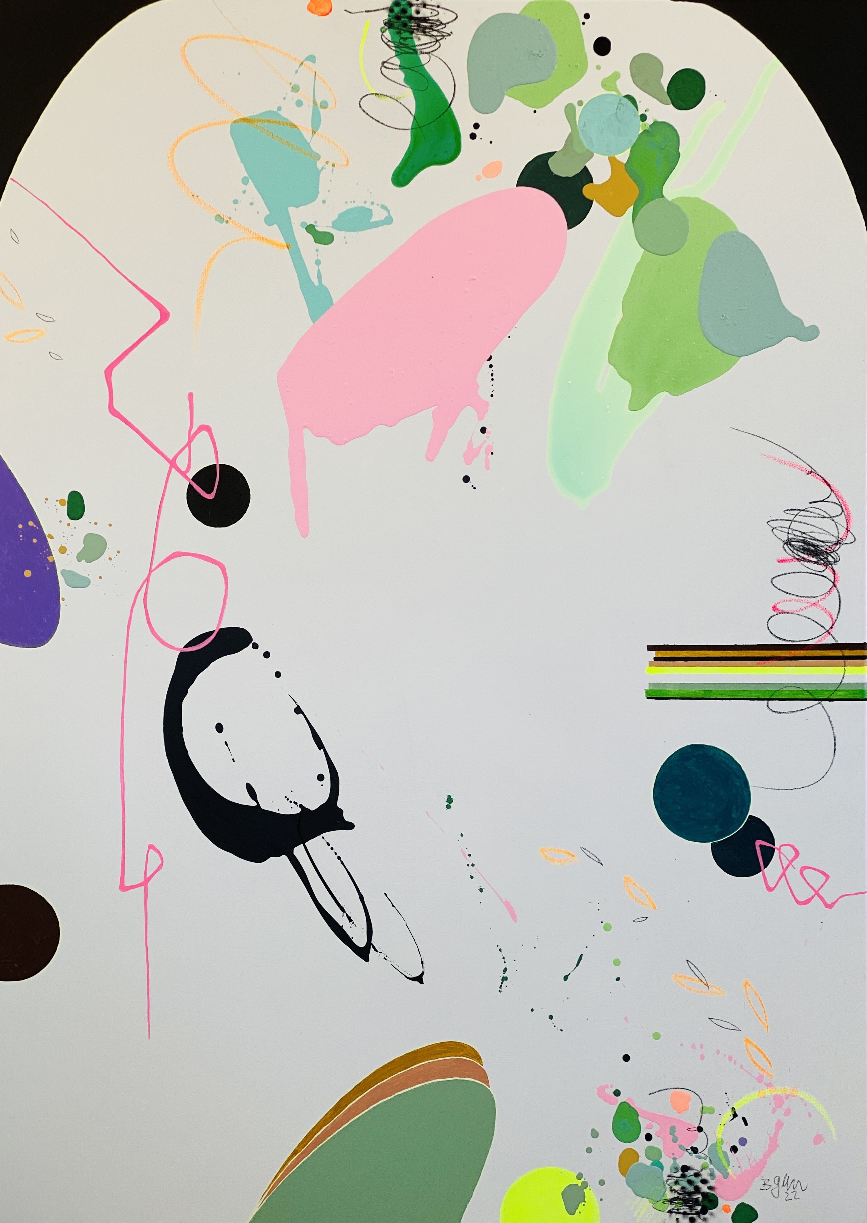 Bea Garding Schubert, The show must go on no.9, Painting, Acrylic on canvas Bea Garding Schubert, The show must go on no.9, Painting, Acrylic on canvas