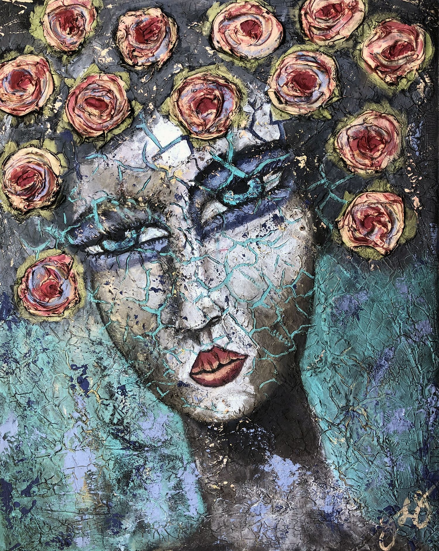 Jason Lincoln Jeffers, Essen 19., Mixed Media on Canvas Jason Lincoln Jeffers, Essen 19., Mixed Media on Canvas