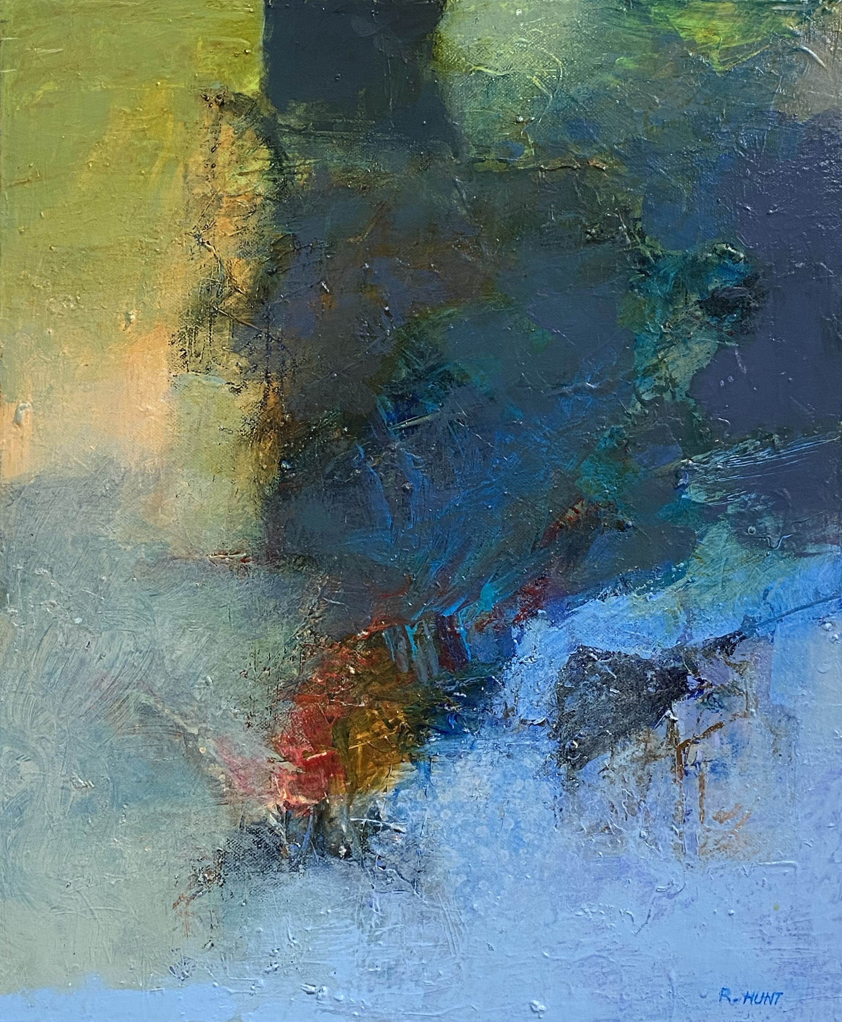 Bob Hunt, Disappear into the blue depth, Painting, Acrylic on canvas Bob Hunt, Disappear into the blue depth, Painting, Acrylic on canvas