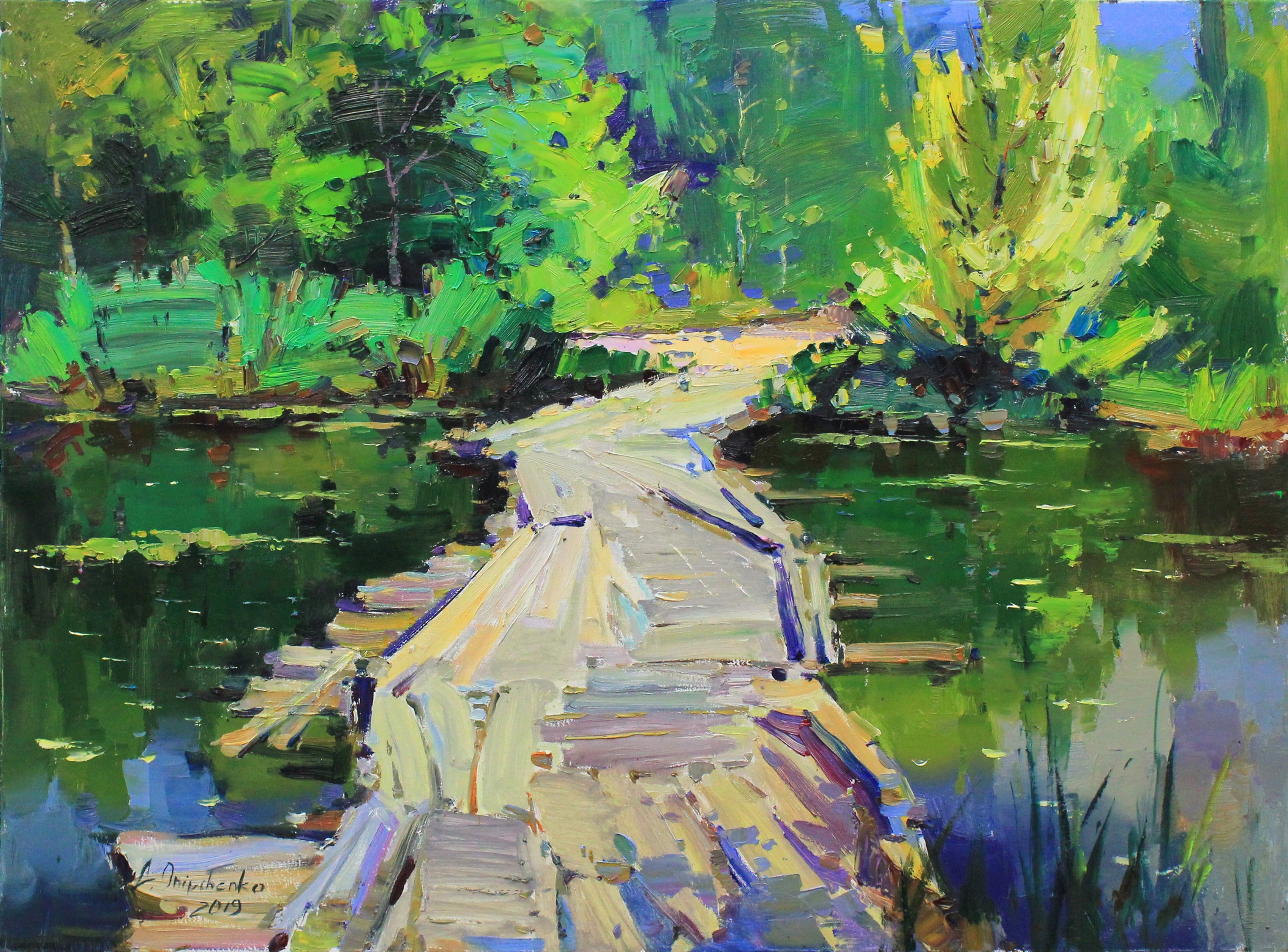 Alisa Onipchenko-Cherniakovska, Old bridge, Painting, Oil on canvas Alisa Onipchenko-Cherniakovska, Old bridge, Painting, Oil on canvas