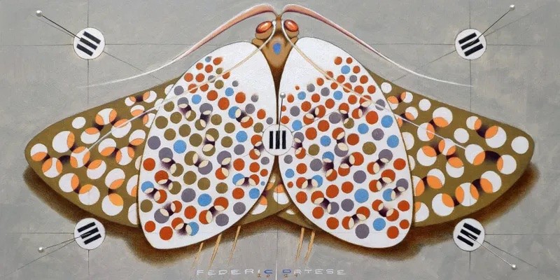 Federico Cortese, Chromatic butterfly - white Federico Cortese, Chromatic butterfly - white