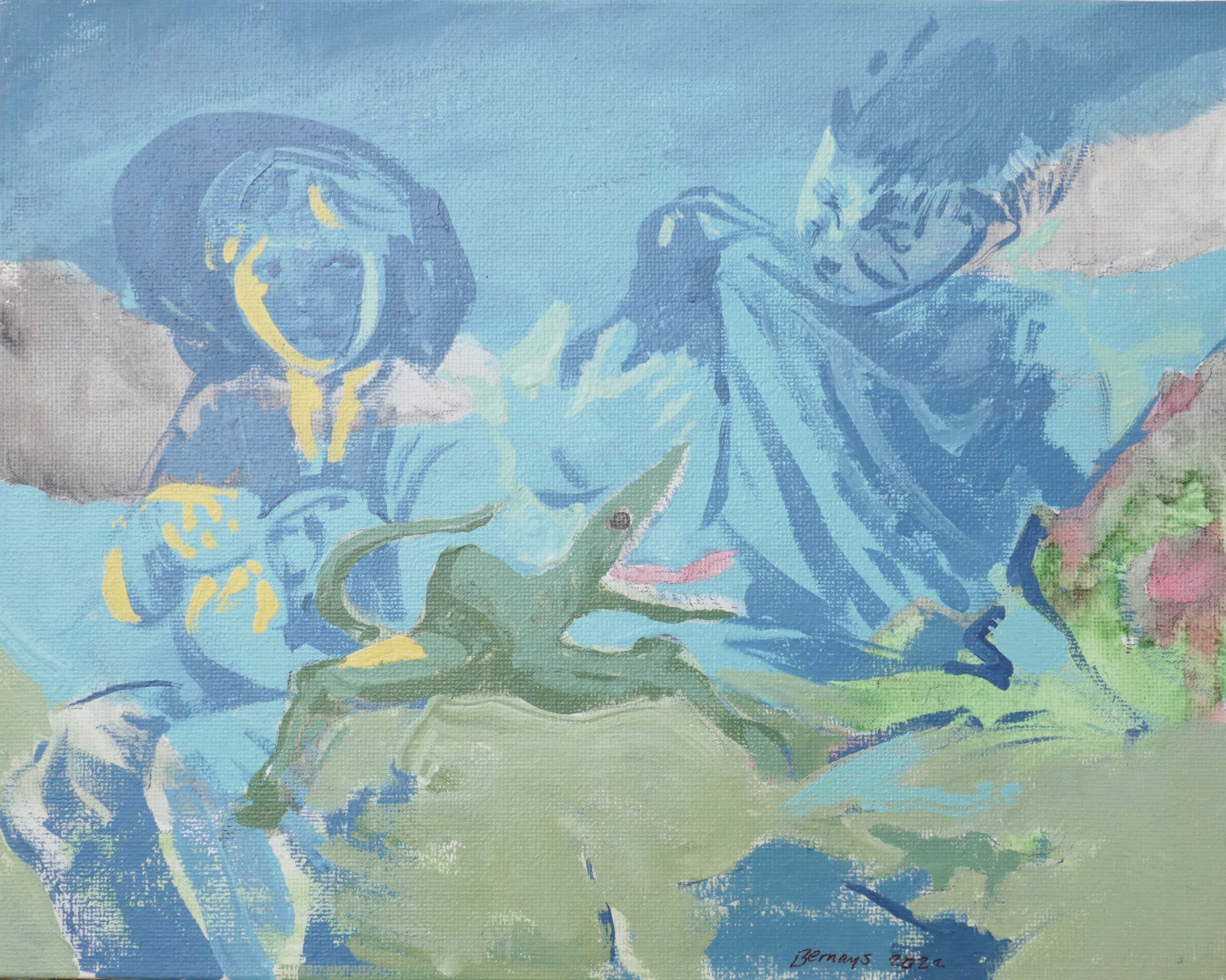 Amy Bernays, Between the bite and the beak, Painting, Acrylic on canvas Amy Bernays, Between the bite and the beak, Painting, Acrylic on canvas