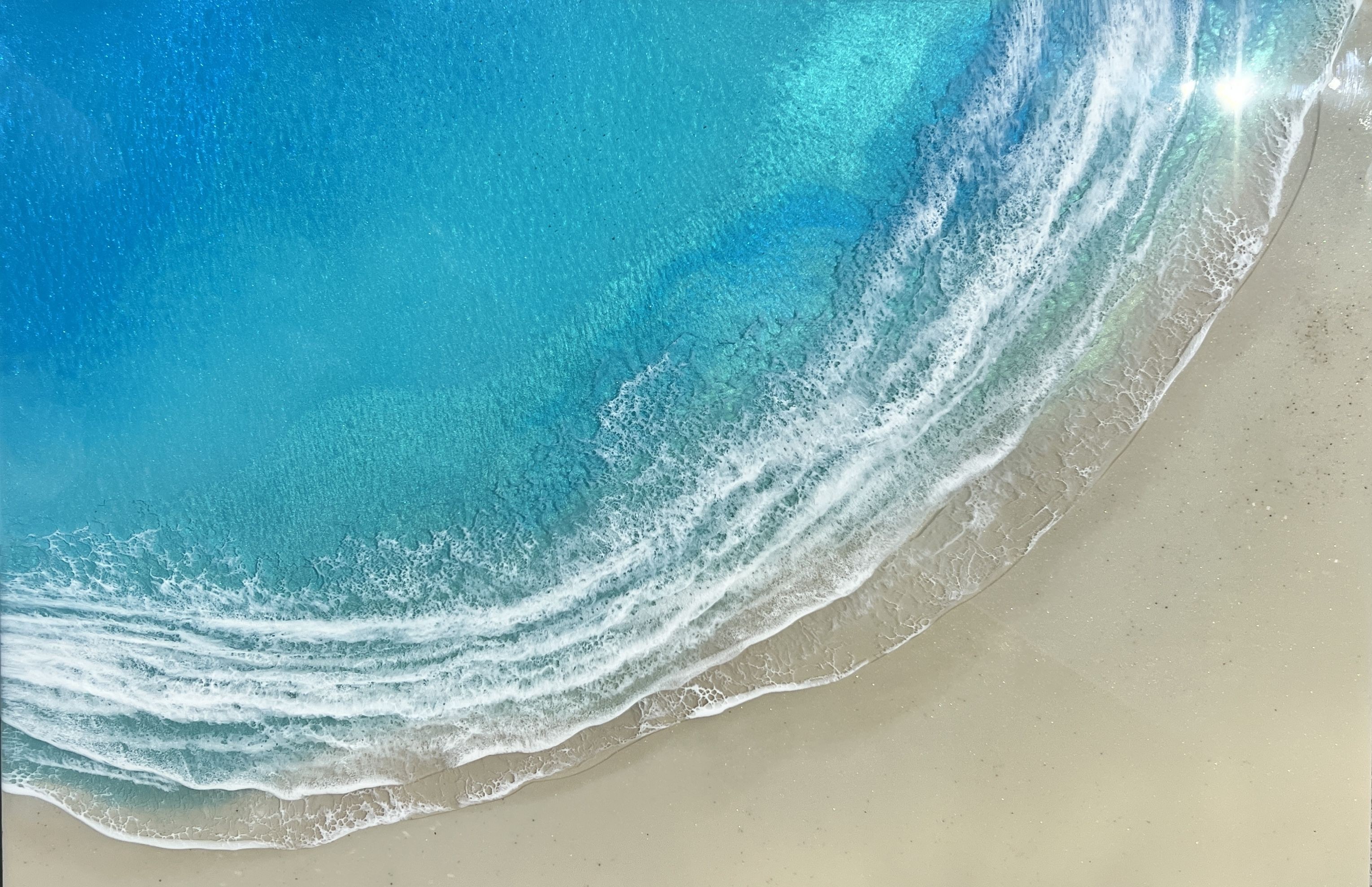 Ana Hefco, Our white sand beach, Painting, Acrylic on canvas Ana Hefco, Our white sand beach, Painting, Acrylic on canvas