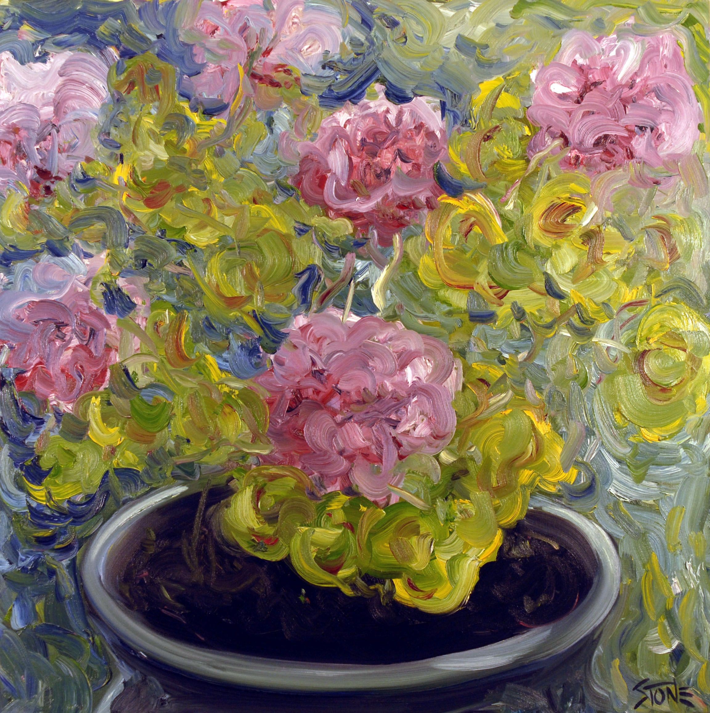 Bill Stone, Potted plant, Painting, Oil on canvas Bill Stone, Potted plant, Painting, Oil on canvas