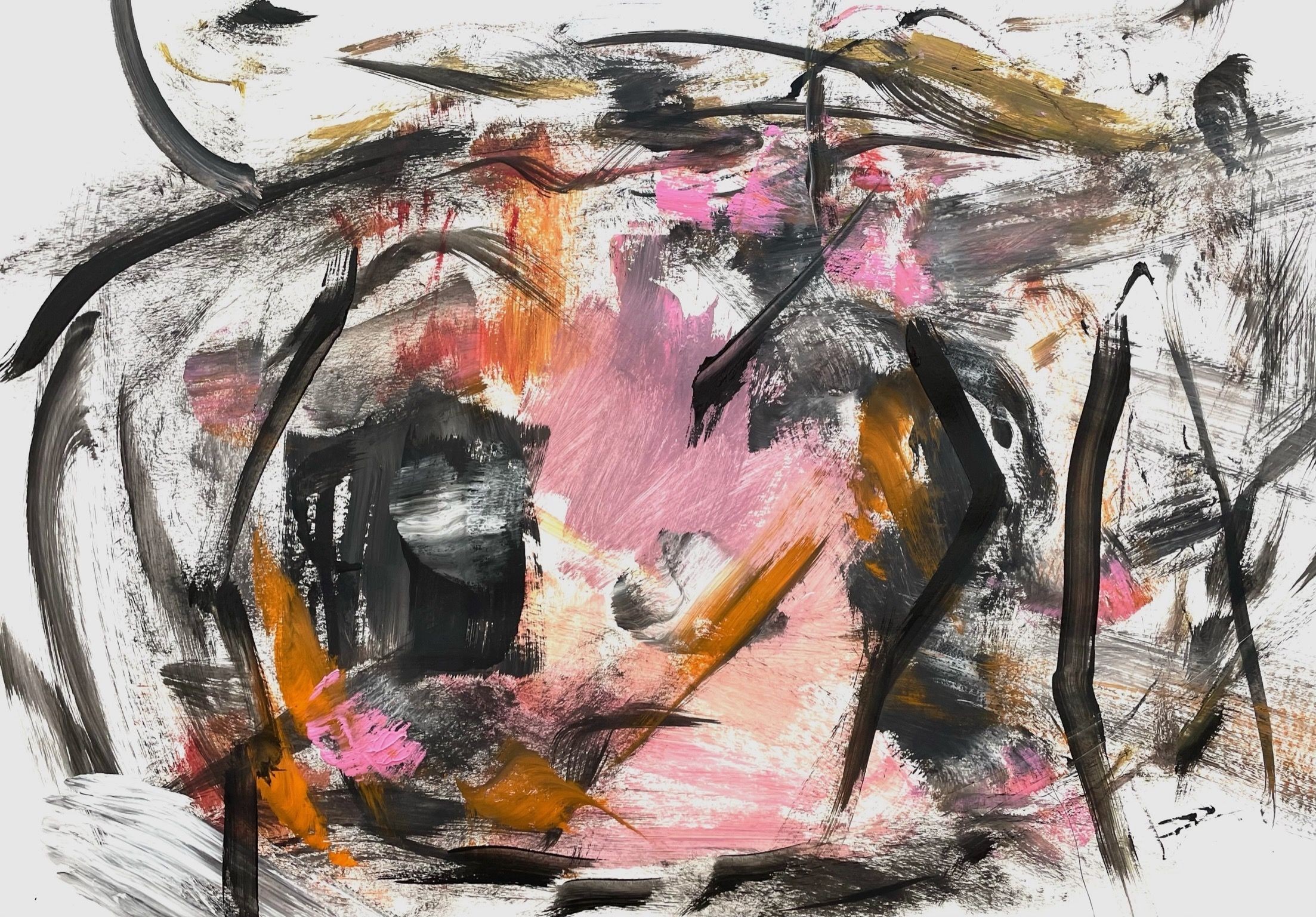 Christel Haag, It's to you, Painting, Acrylic on paper Christel Haag, It's to you, Painting, Acrylic on paper